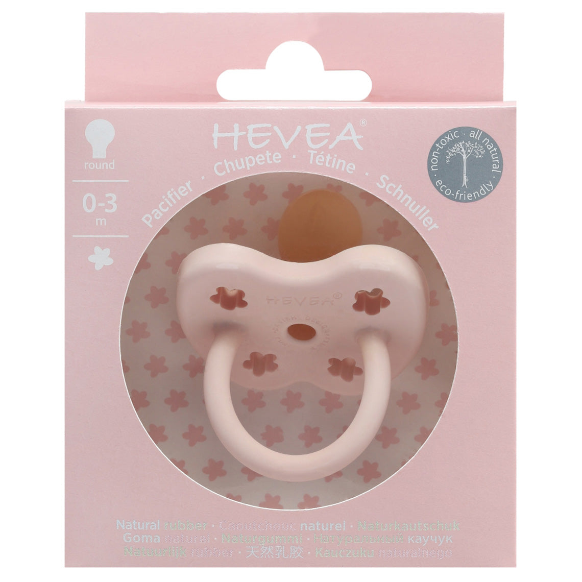 Hevea Orthodontic 0-3 Months - Powder Pink