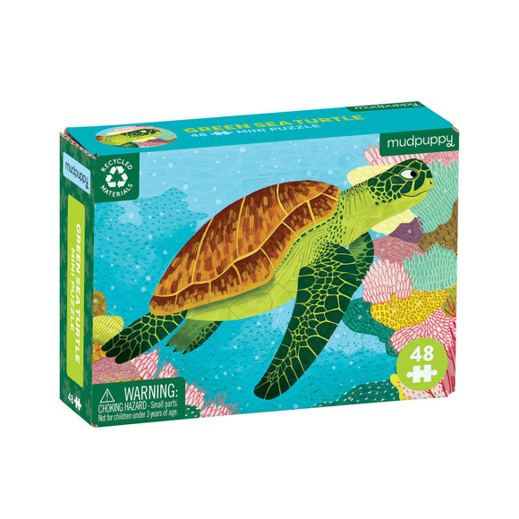 Mini Puzzle - Green Turtle