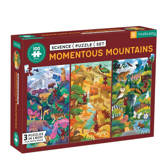 3 x 100pc Puzzles - Momentous Mountains