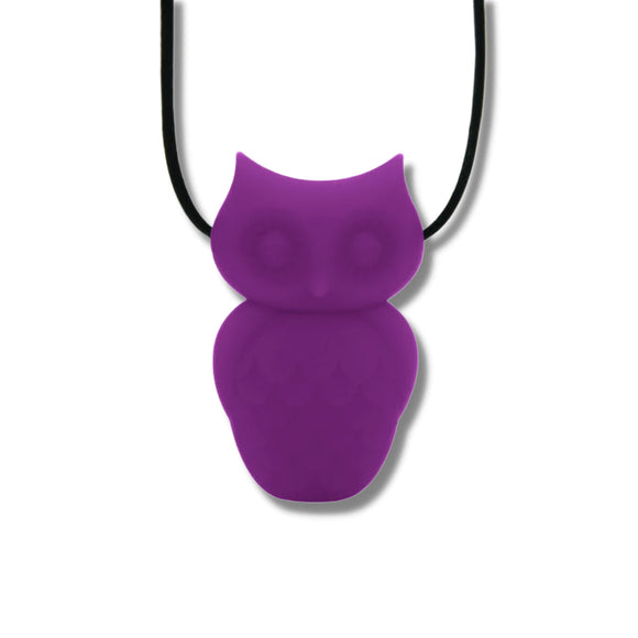 Owl Pendant Necklace - Purple Grape