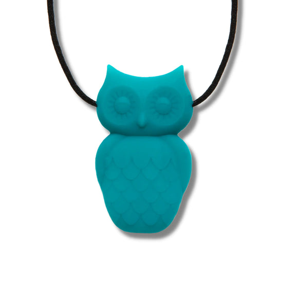 Owl Pendant Necklace - Turquoise Baja Green