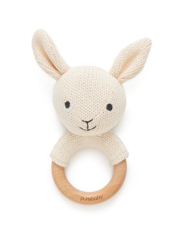 Knitted Rabbit Rattle