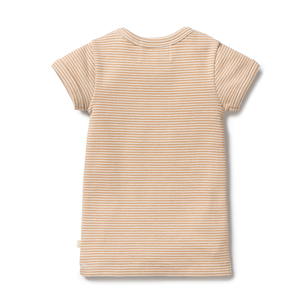 Wilson &amp; Frenchy Organic Stripe Rib Henley Tee - Toffee