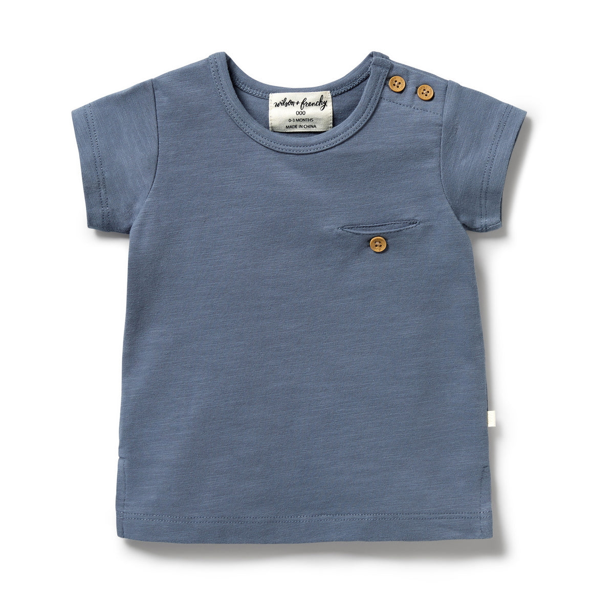 Wilson &amp; Frenchy Organic Pocket Tee - Stone