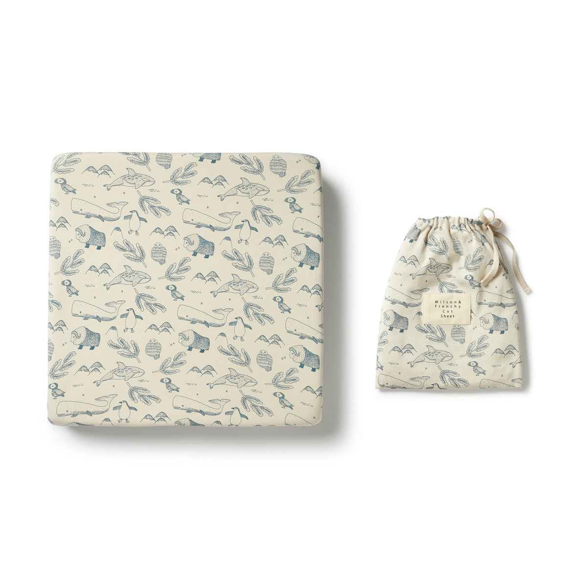 Wilson and Frenchy Organic Cot Sheet - Arctic Blast