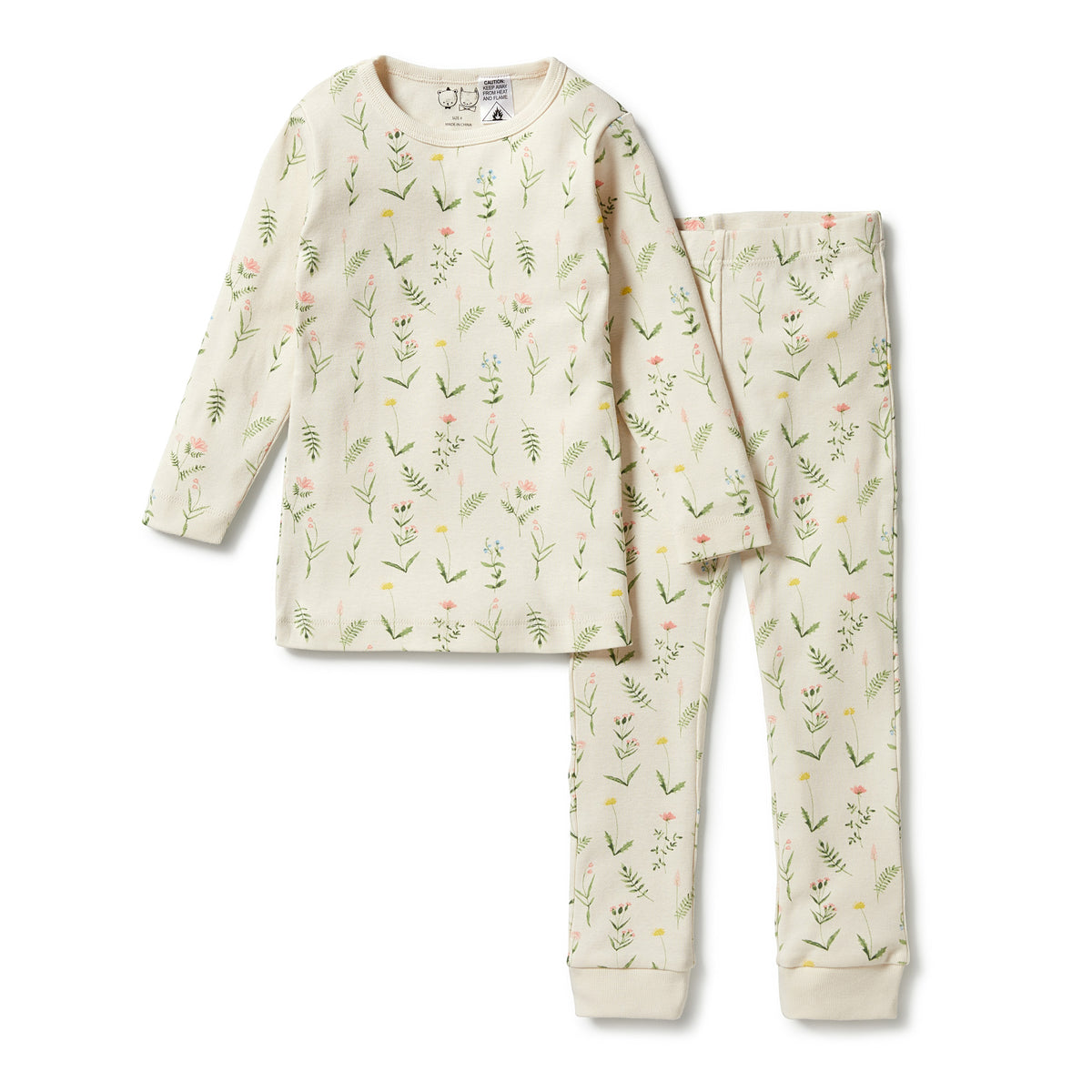 Organic Long Sleeve Pyjamas - Wild Flower