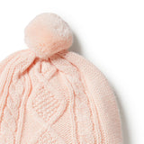 Knitted Mini Cable Hat - Birdy Floral