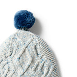 Knitted Cable Bonnet - Arctic Blast
