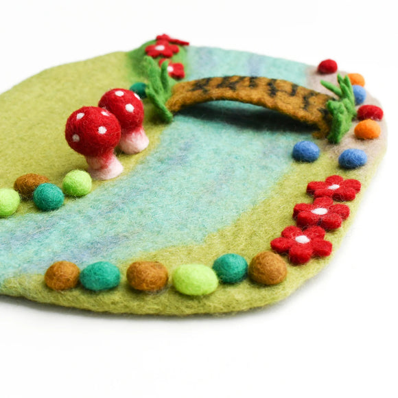 Fairy River and Bridge Play Mat Playscape