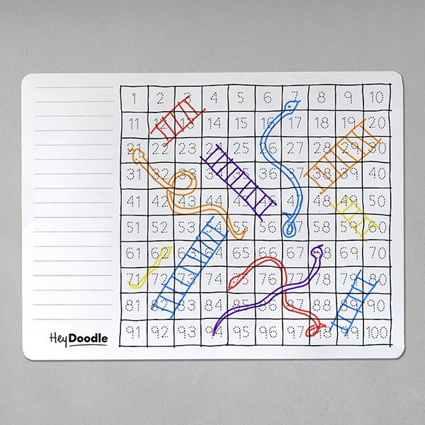 HeyDoodle Reusable Colouring Placemat - 100 Squares