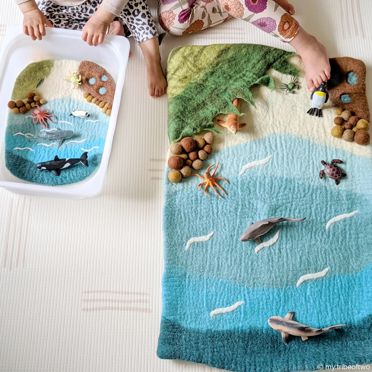 Sea, Beach and Rockpool Play Mat Playscape