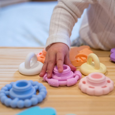 Rainbow Stacker and Teether Toy - Pastel